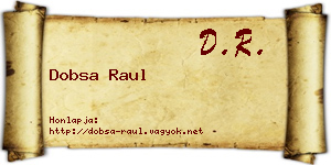 Dobsa Raul névjegykártya